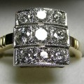 Diamond Art Deco style dress ring