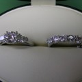 Platinum diamond engagement and wedding ring set