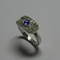 Sapphire and diamond Art Deco dress ring