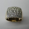 Brilliant cut diamond ladies dress ring