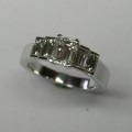 Dazzling five diamond engagement ring
