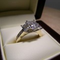 Exquisite emerald cut diamond engagement ring