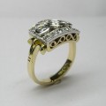 Art Deco style brilliant cut diamond dress ring
