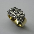 Stunning contemporary design brilliant cut diamond ladies dress ring