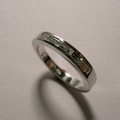 Five baguette diamond ladies wedding ring