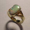 Glamorous solid opal ladies dress ring