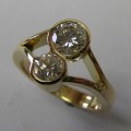 Sensational contemporary style round brilliant cut diamond ladies dress ring