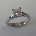 Beautiful solitaire princess cut diamond engagement ring