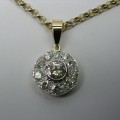 Magnificent round brilliant cut diamond ladies pendant