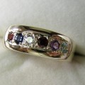 Coloured gemstone ladies dress ring