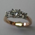 Three brilliant cut diamond engagement ring