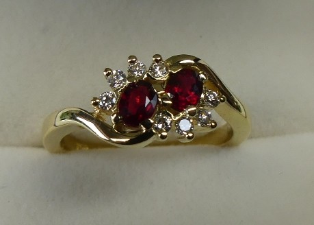 Ruby and diamond dress ring