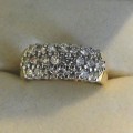 Sparkling diamond ladies dress ring