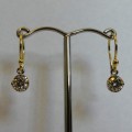 Lab grown diamond drop earrings