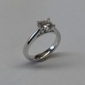 One carat solitaire diamond engagement ring