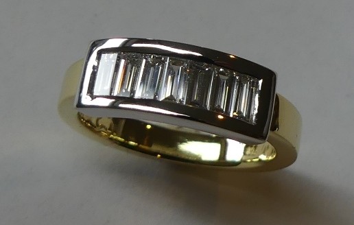 Baguette diamond ladies dress ring