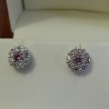 Argyle Pink Diamond cluster earrings