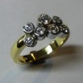 Contemporary Style Bezel Set Diamond Dress Ring