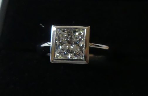 Platinum Princess Cut Diamond Ring