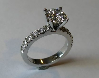 Two Carat Brilliant Cut Diamond Engagement Ring