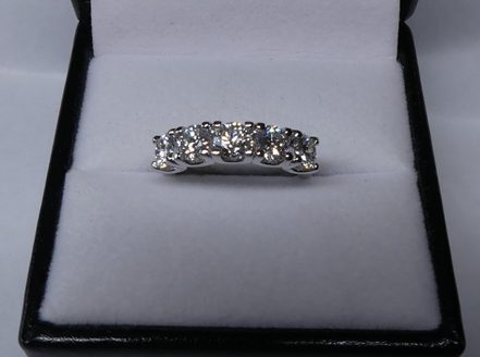Five Brilliant Cut Diamond Dress Ring