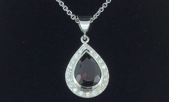 Stunning Garnet and Diamond Pendant